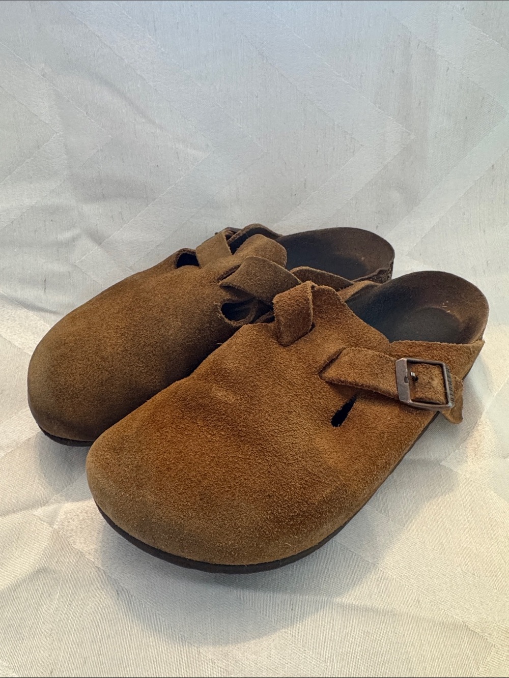 Birkenstock Boston Kids Suede Buckle Clog - Brown